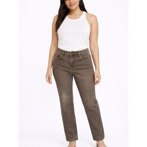 Gap Straight Fit Brown Denim Jeans Size 10 Pre-Owned